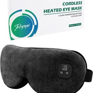 Heated Eye Mask for Dry Eyes, Cordless Warm Eye Compress, 4 Heat Levels NWT